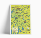 Illustrated print of Scotland - A4 Size