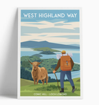 Illustrated print of Scotland - A4 Size