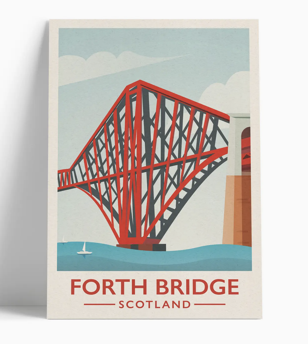 Illustrated print of Scotland - A4 Size