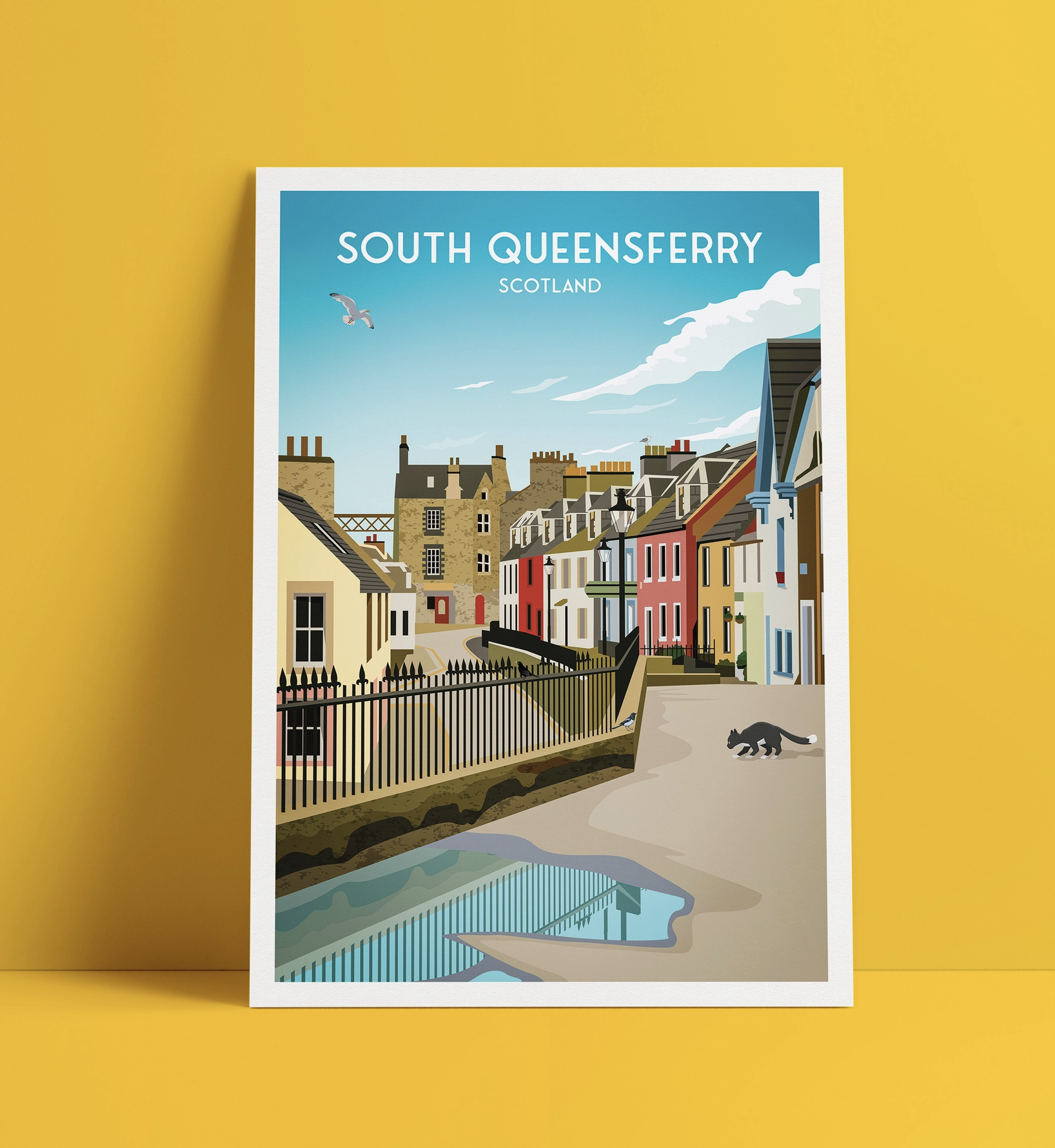 Illustrated print of Scotland - A4 Size