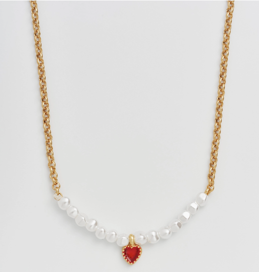 Fable Heart Pearl Necklace