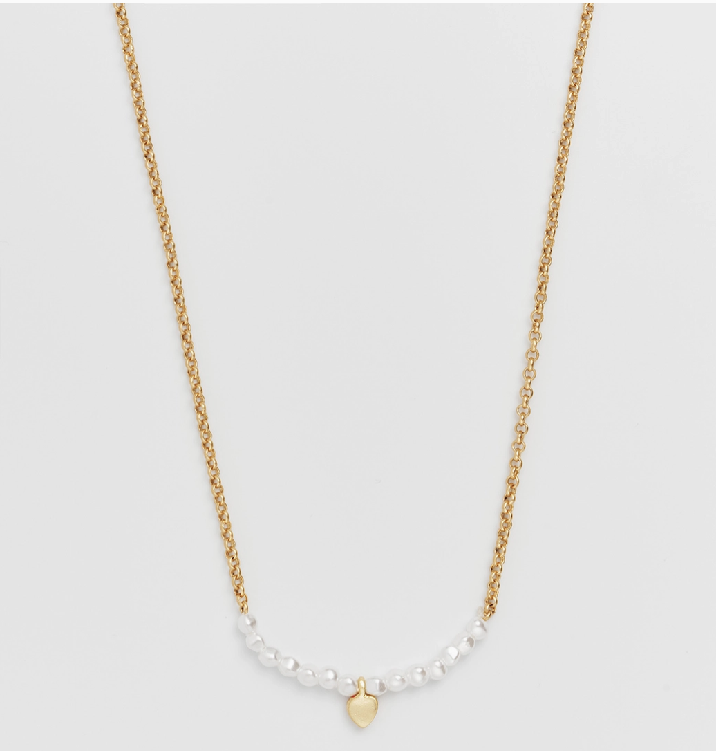 Fable Heart Pearl Necklace