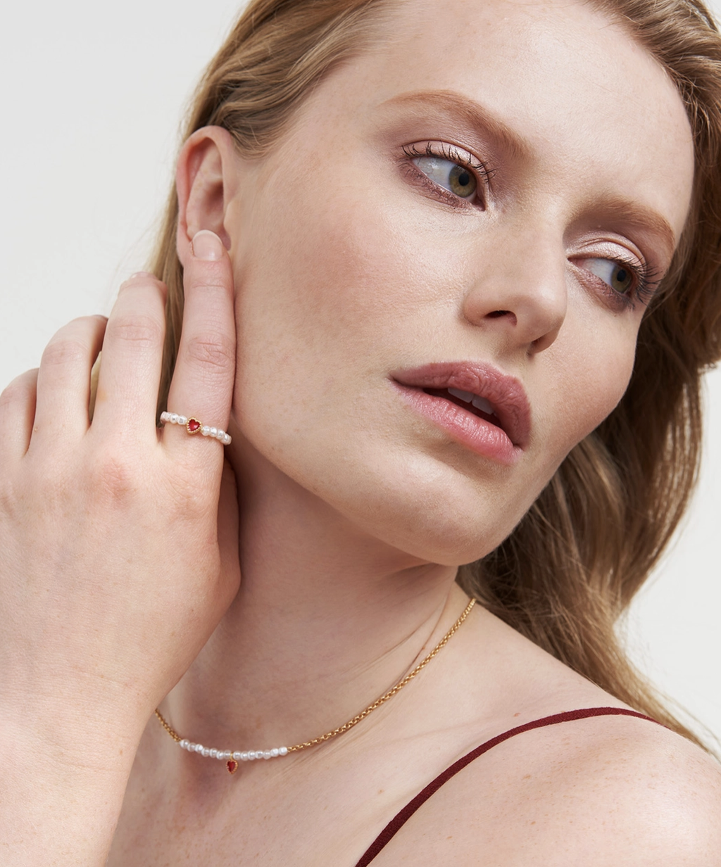 Fable Heart Pearl Ring