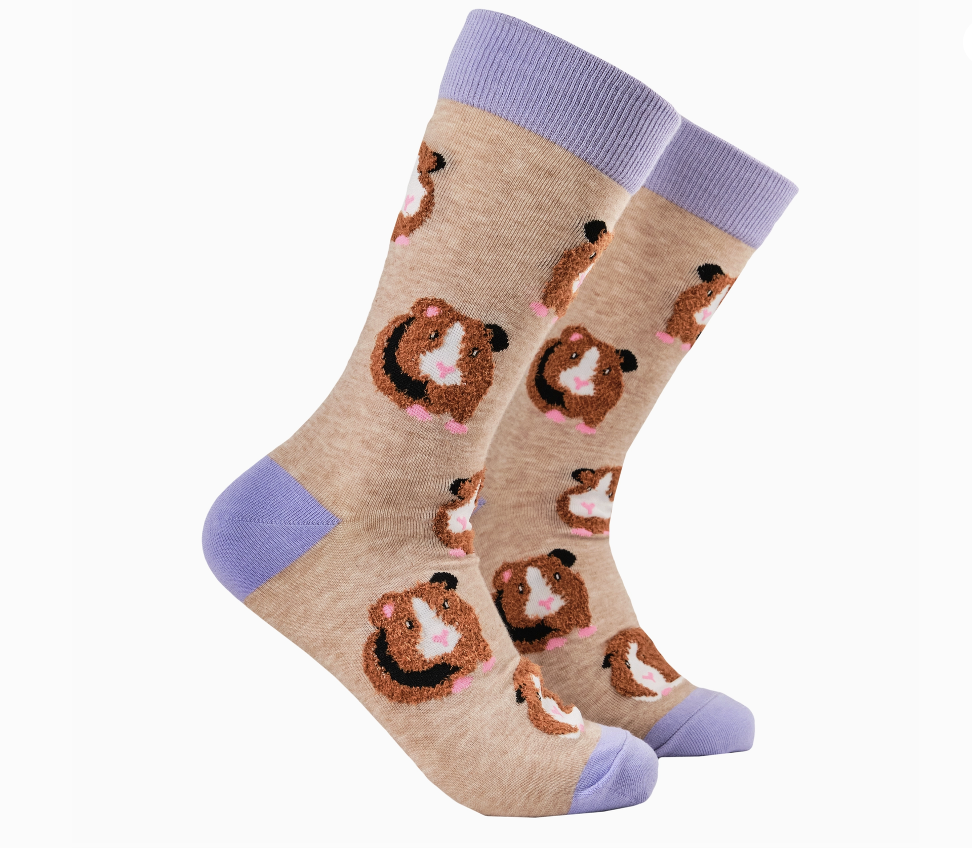 Fluffy Guinea Pigs Socks-Oatmeal/ S