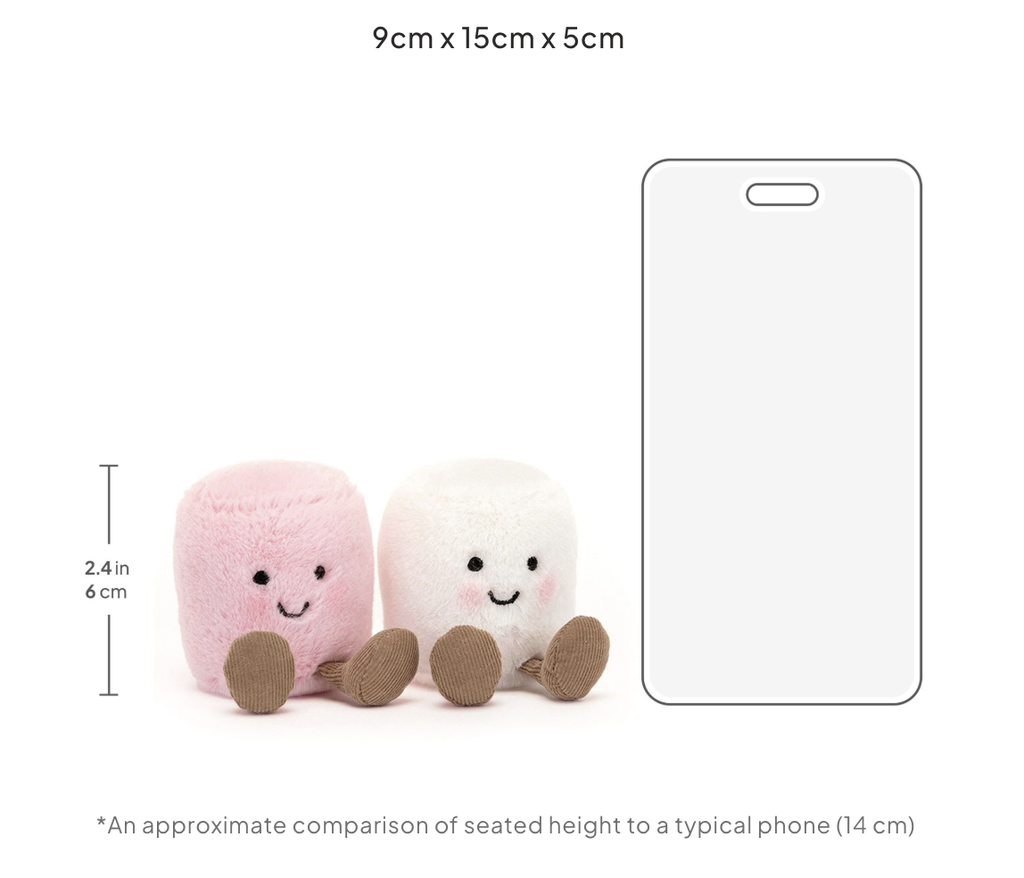 Jellycat Amuseables Pink and White Marshmallows