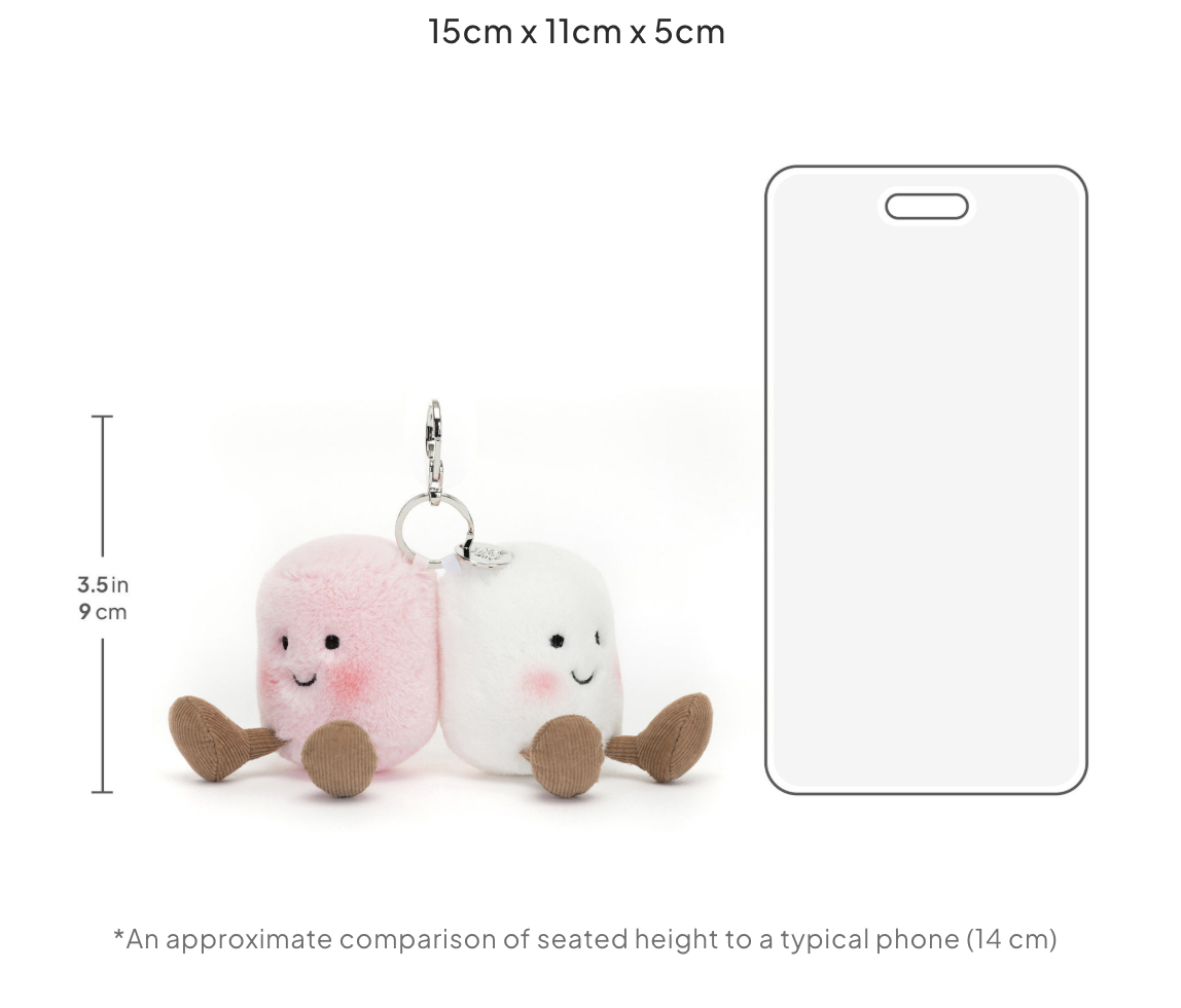 Jellycat Amuseables Pair of Marshmallows Bag Charm