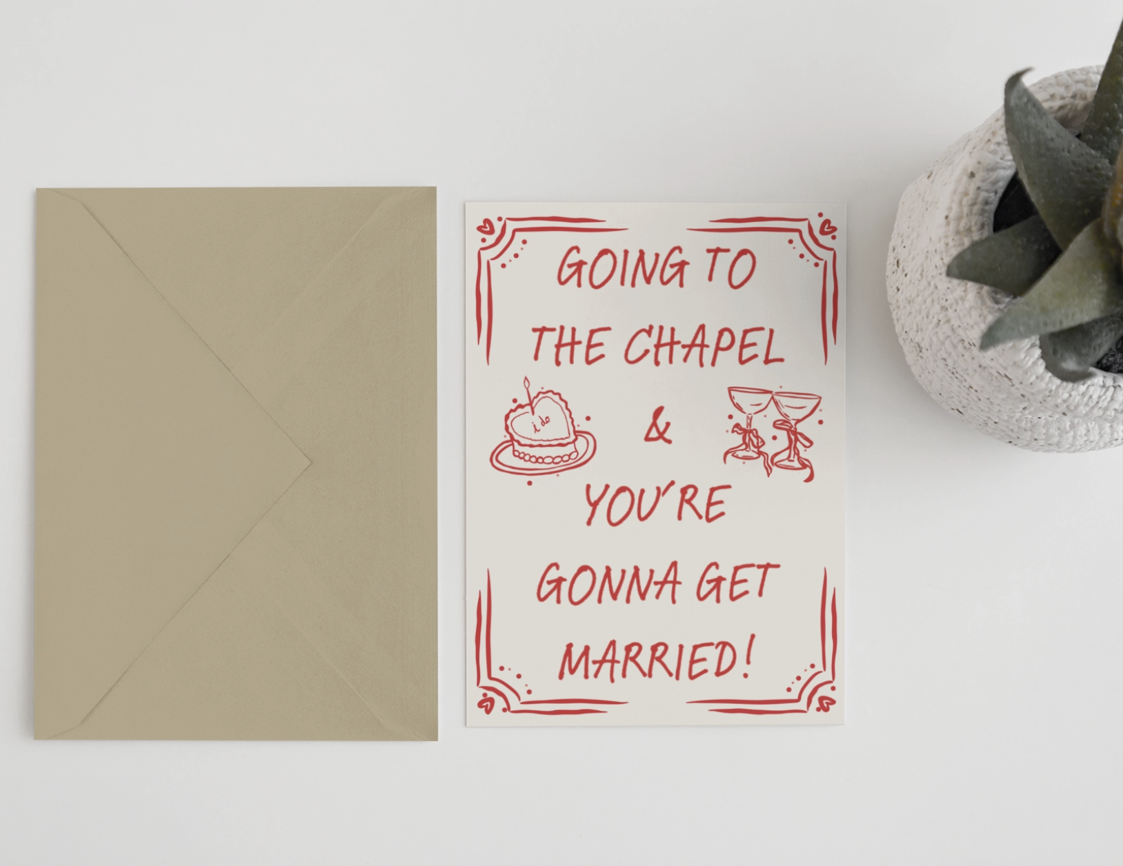 Going To the Chapel Wedding/Engagement A6/5x7 Card