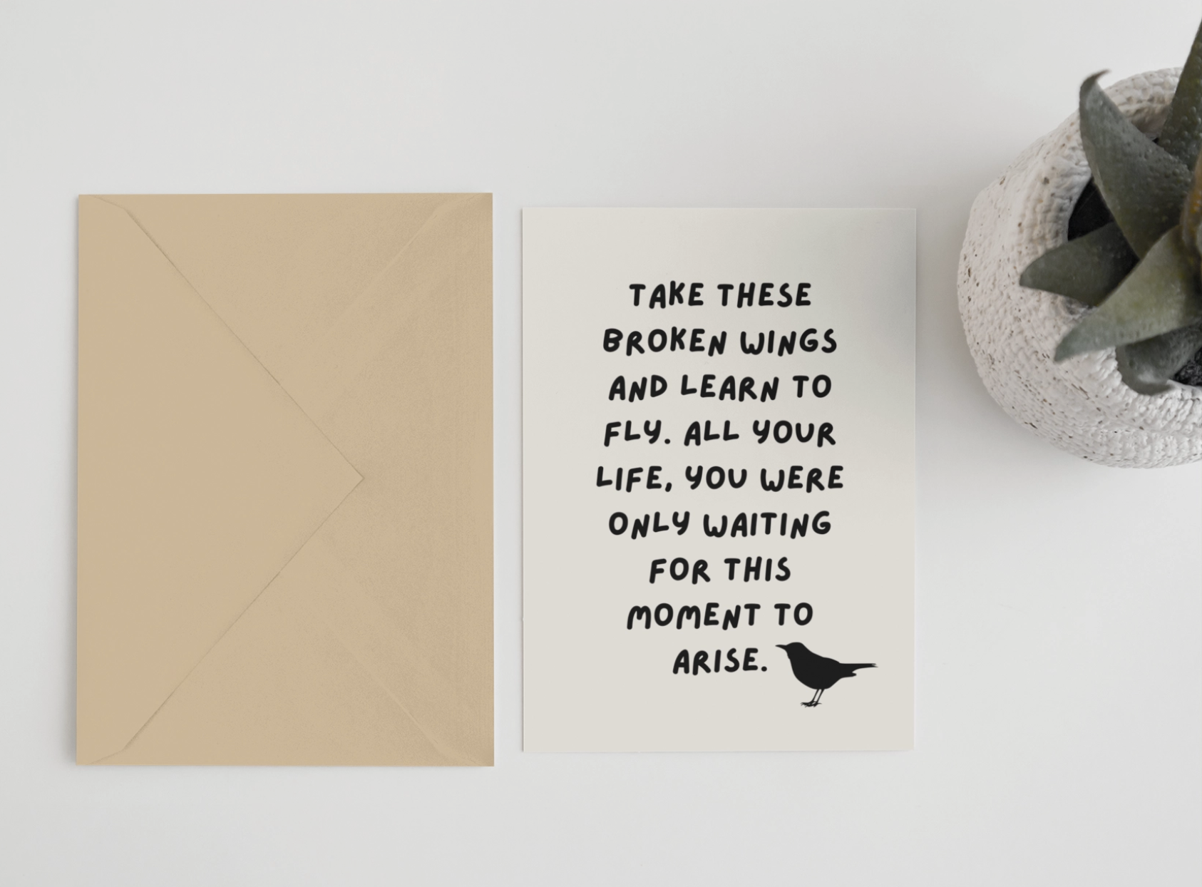 The Beatles Blackbird Inspired A6/5x7 Card