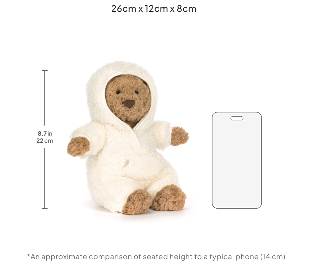 Jellycat Bartholomew Bear All-in-one Outfit
