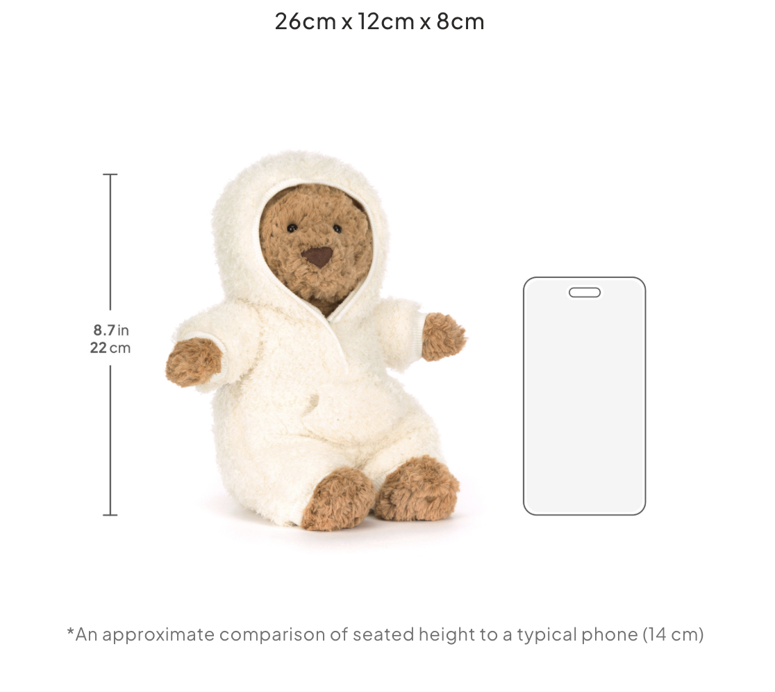 Jellycat Bartholomew Bear All-in-one Outfit
