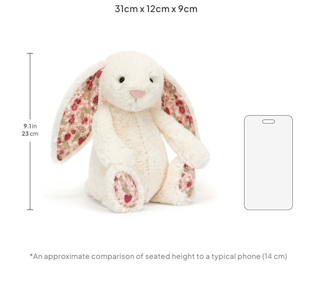 Jellycat Blossom Cream Bunny 'Berry'