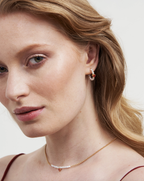 Fable Heart Pearl Hoop Earrings