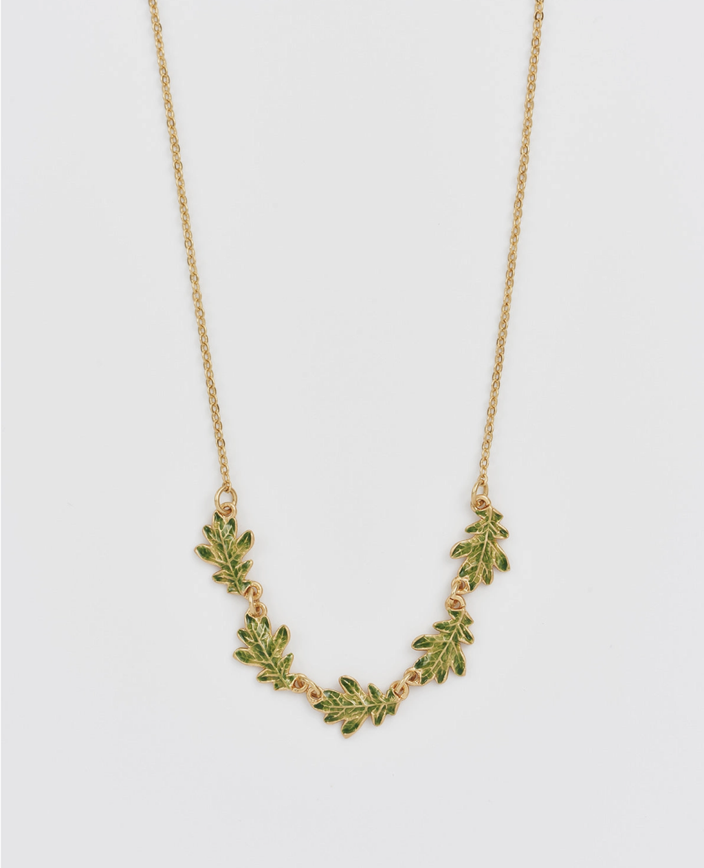 Fable Oak Leaf Gold Choker Necklace