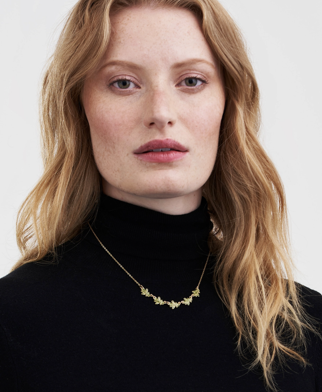Fable Oak Leaf Gold Choker Necklace