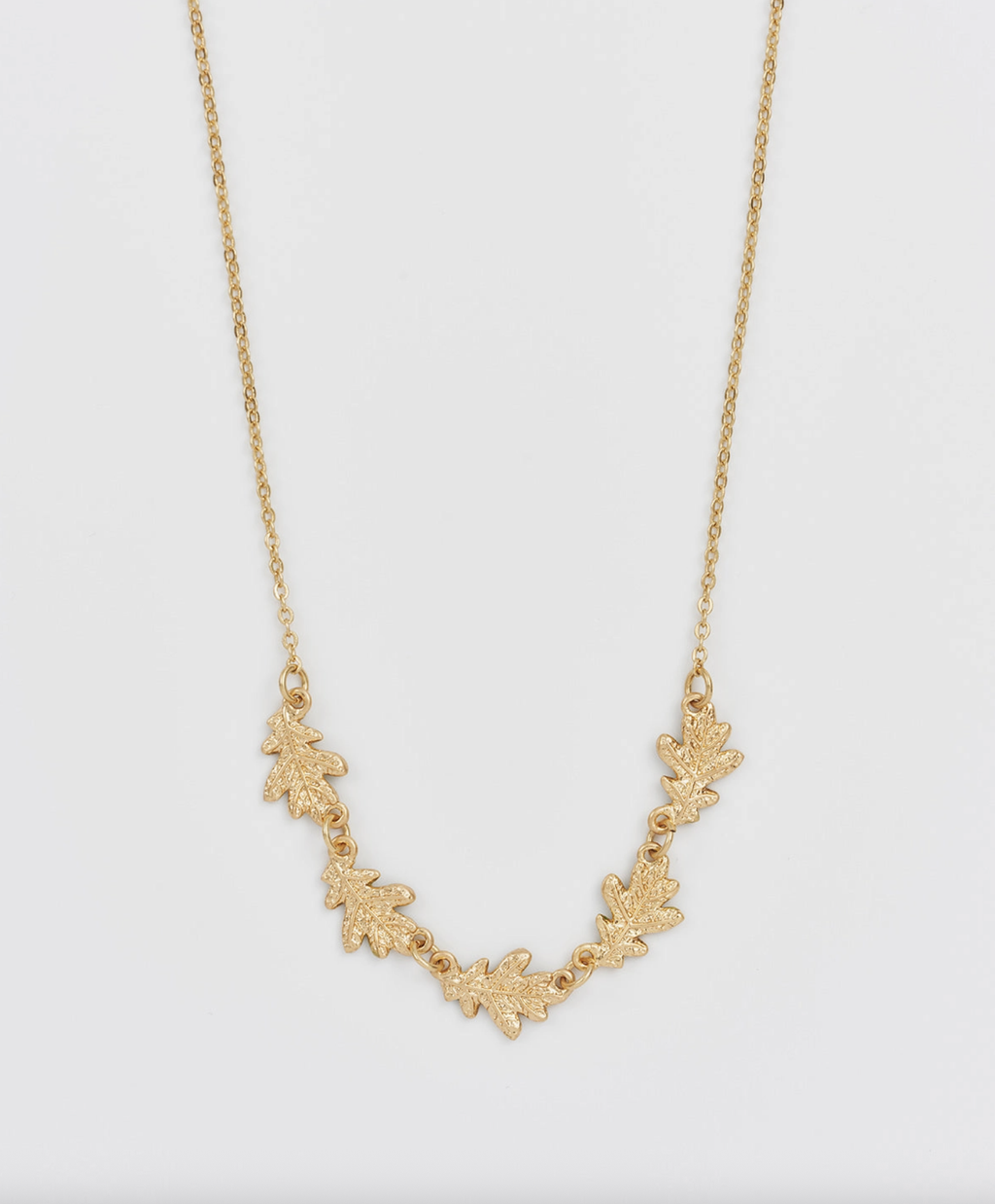 Fable Oak Leaf Gold Choker Necklace