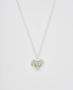 Fable Floral Heart Silver Locket Necklace