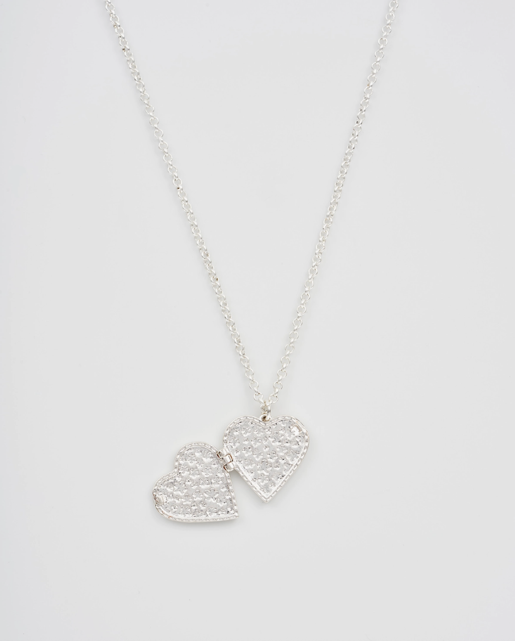 Fable Floral Heart Silver Locket Necklace