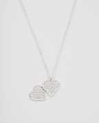 Fable Floral Heart Silver Locket Necklace