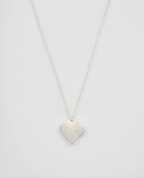 Fable Floral Heart Silver Locket Necklace
