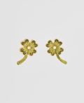 Fable Lucky Clover Pearl Stud Earrings
