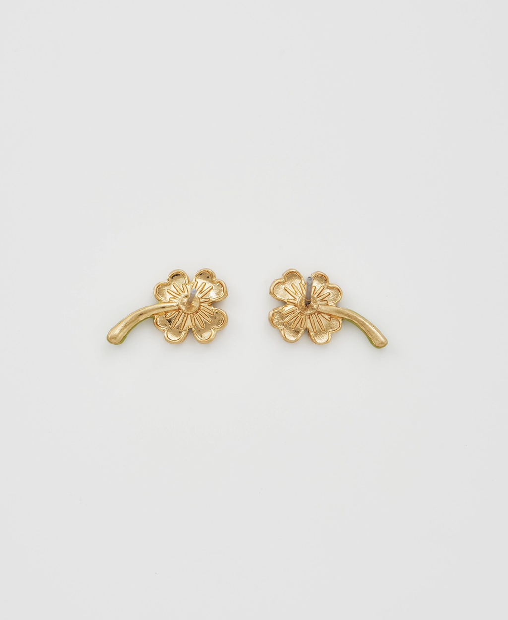 Fable Lucky Clover Pearl Stud Earrings