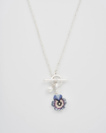 Fable Pansy Pearl Silver Toggle Necklace