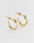 Fable Wildflower Garden Hoop Earrings