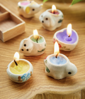 Assorted Hand Painted Ceramic Candles