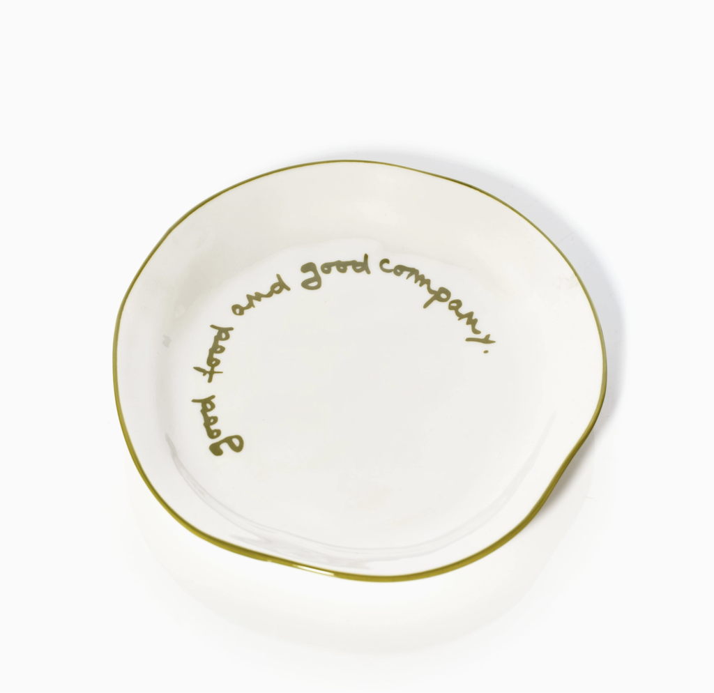 MAEGEN Statement Plate - 'good Food and Good Company.'