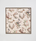Fable Toile De Jouy Olive Green Square Scarf