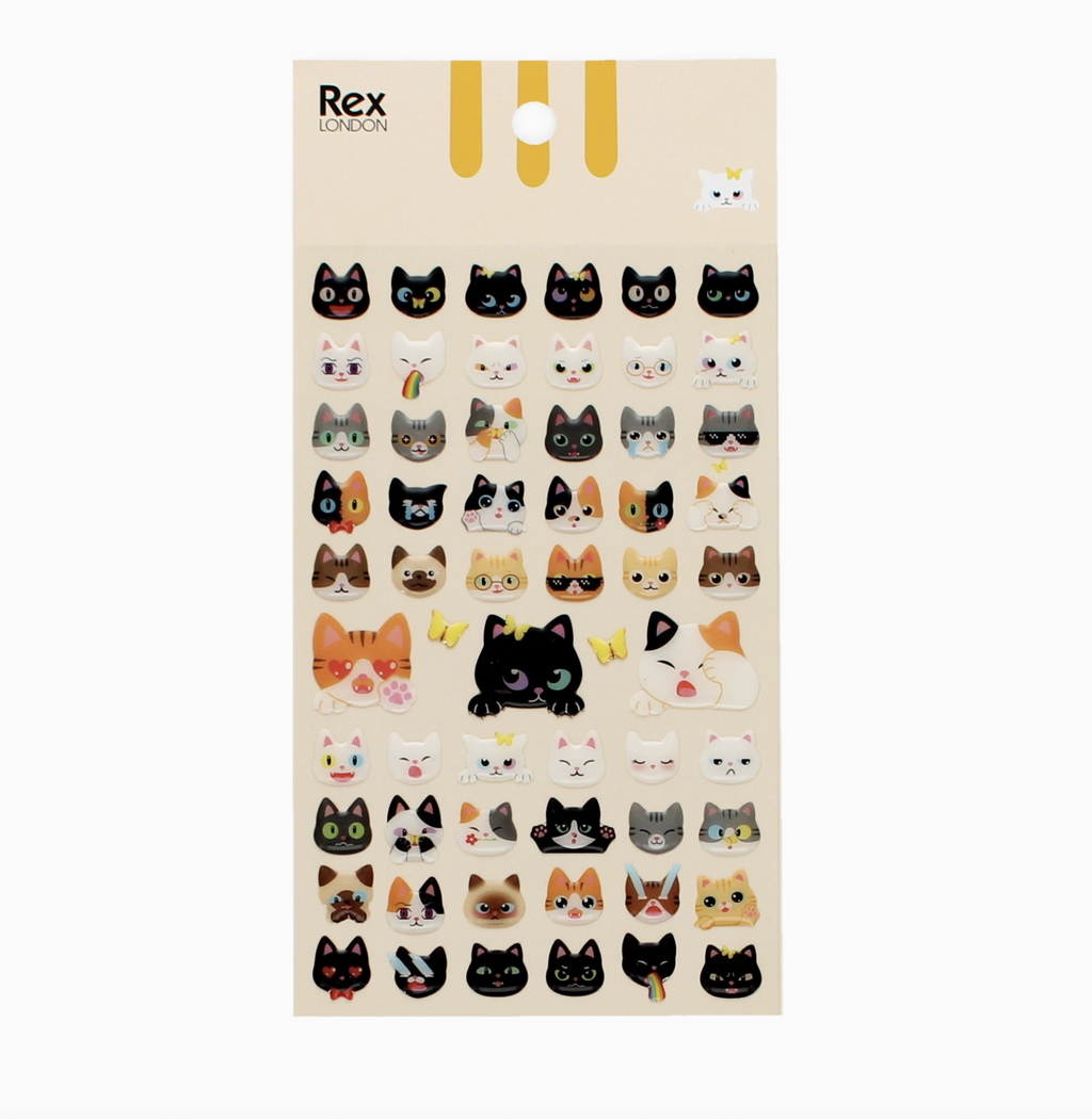 3D Stickers - Quirky Cats