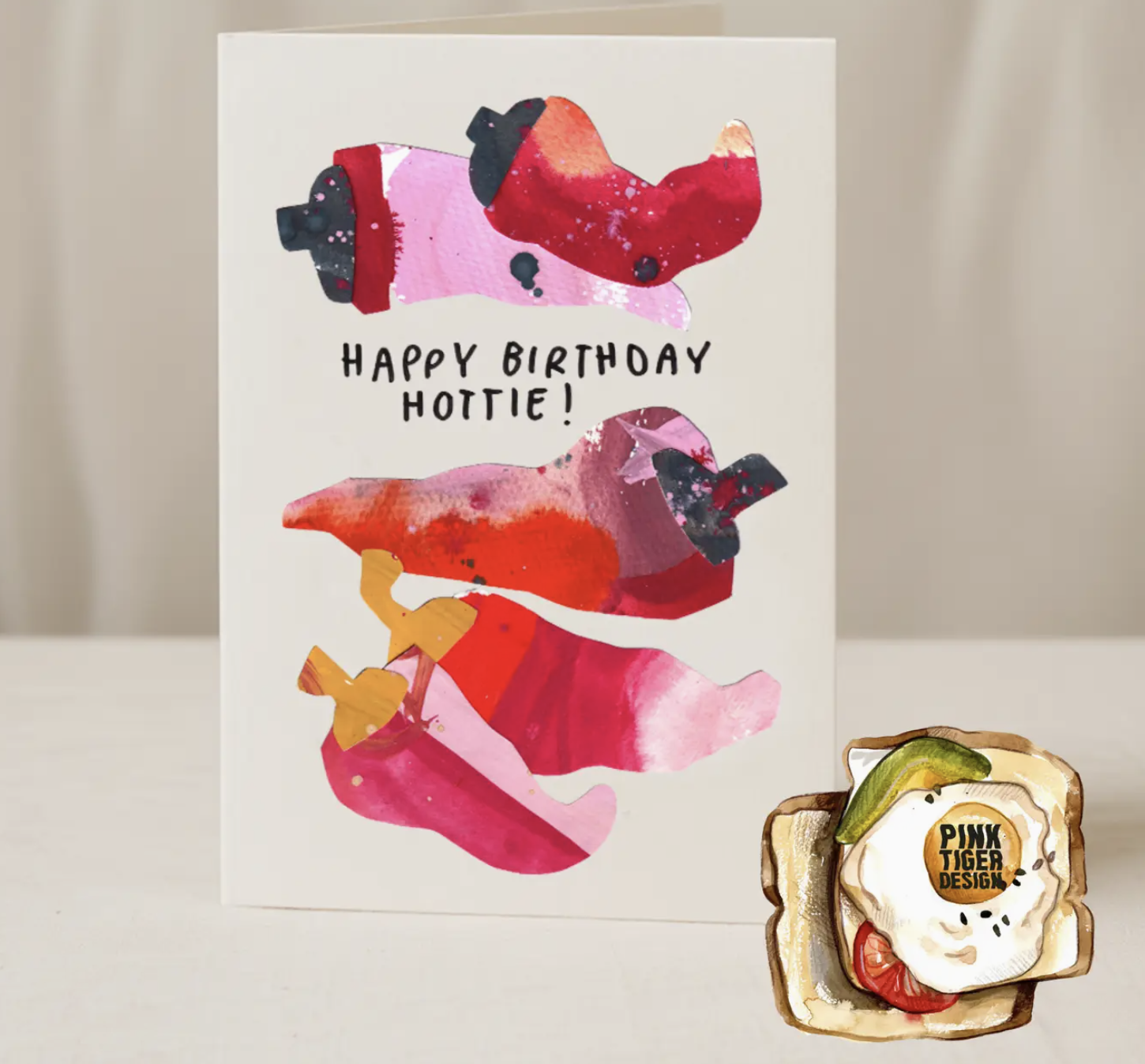 Happy Birthday Hottie A6 Card Collab X Ptd