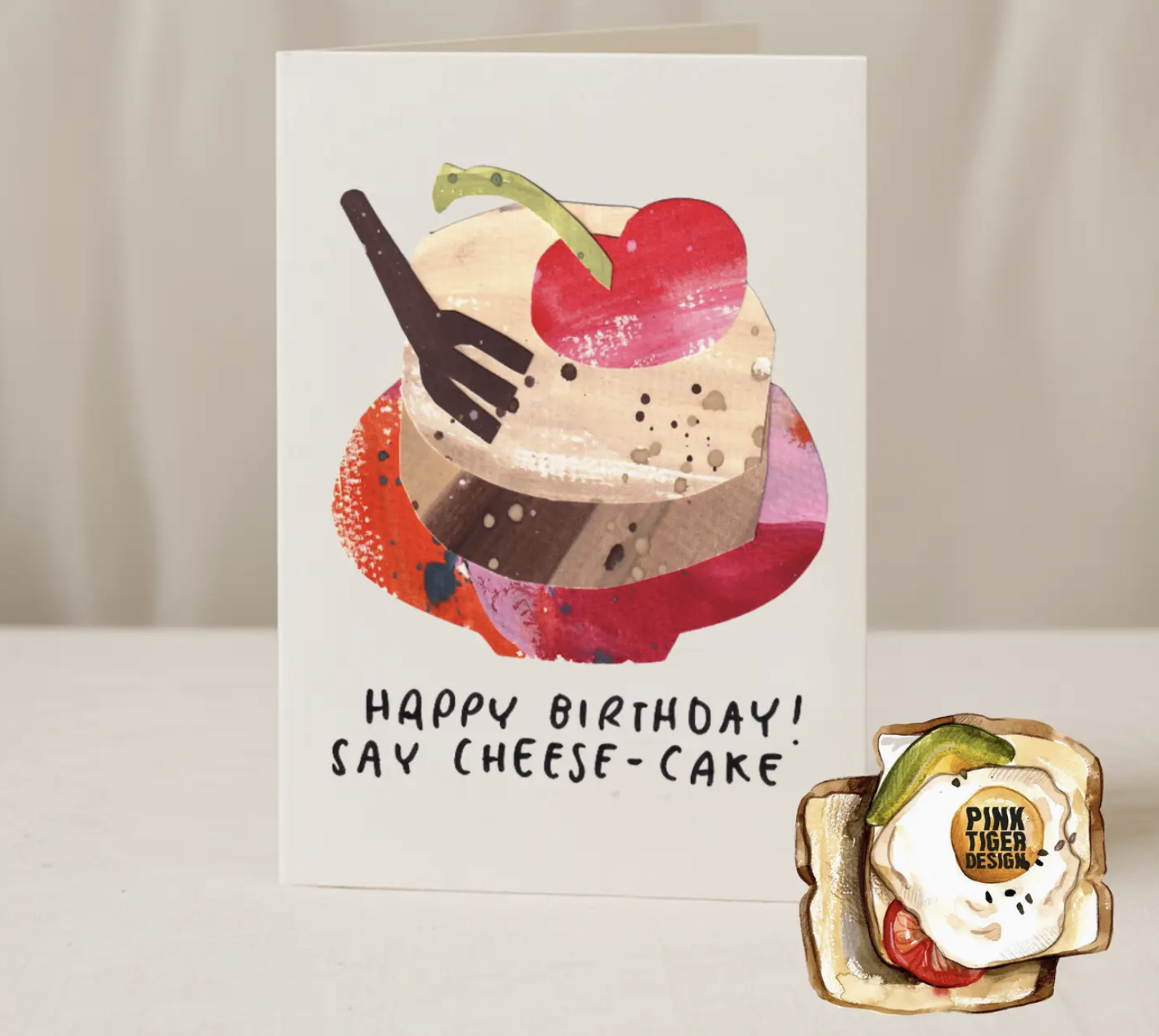 Say Cheese-Cake It’S Your Birthday A6 Card Collab X Ptd