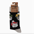 Highland Cats Socks-Black/ S
