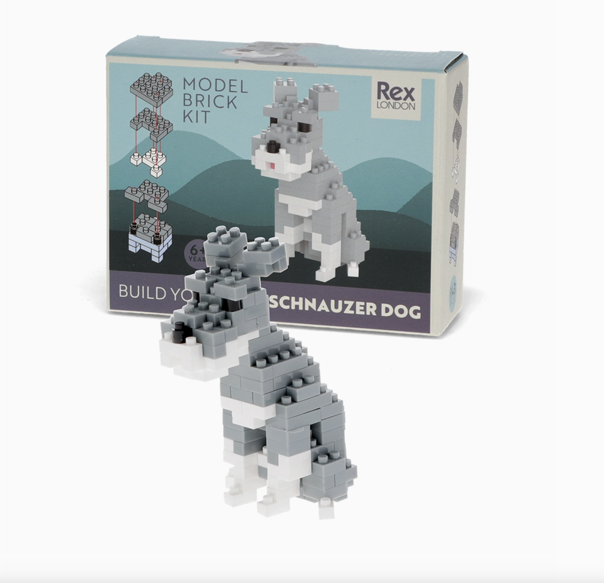 Build Your Own Dog Model Brick Kit - Schnauzer