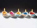 Hand Painted Ceramic Heart Candles