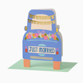Congrats Newlyweds. Just Married Greeting Card