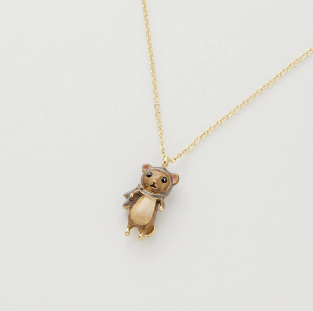 Fable Enamel Ralph Mouse Necklace
