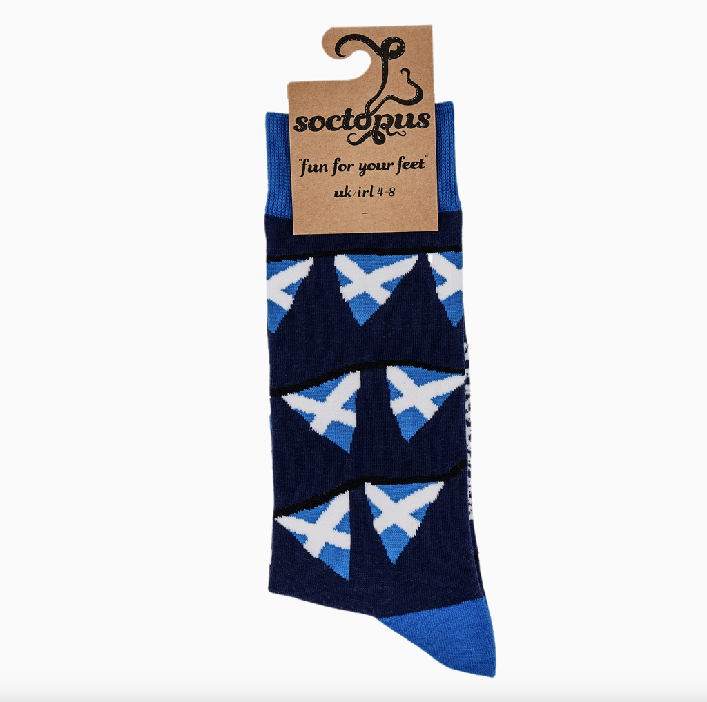 Scottish Bunting Socks-Navy/ L