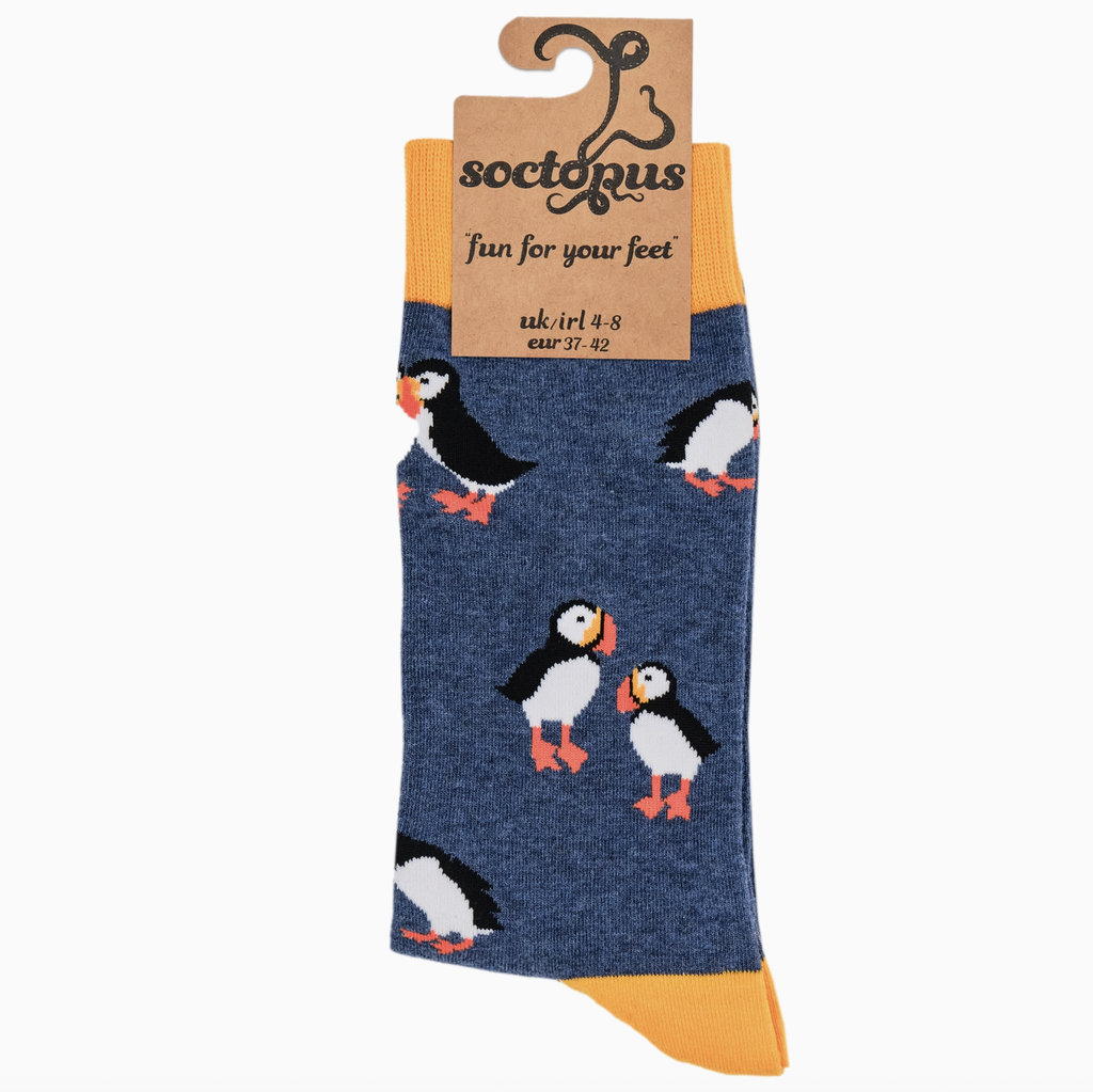 Puffin Socks - Mate For Life-Blue