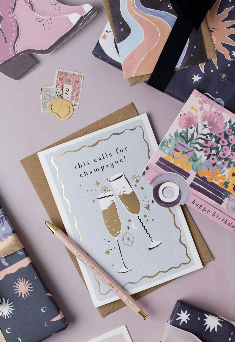 This Calls For Champagne Card | Congratulations Card