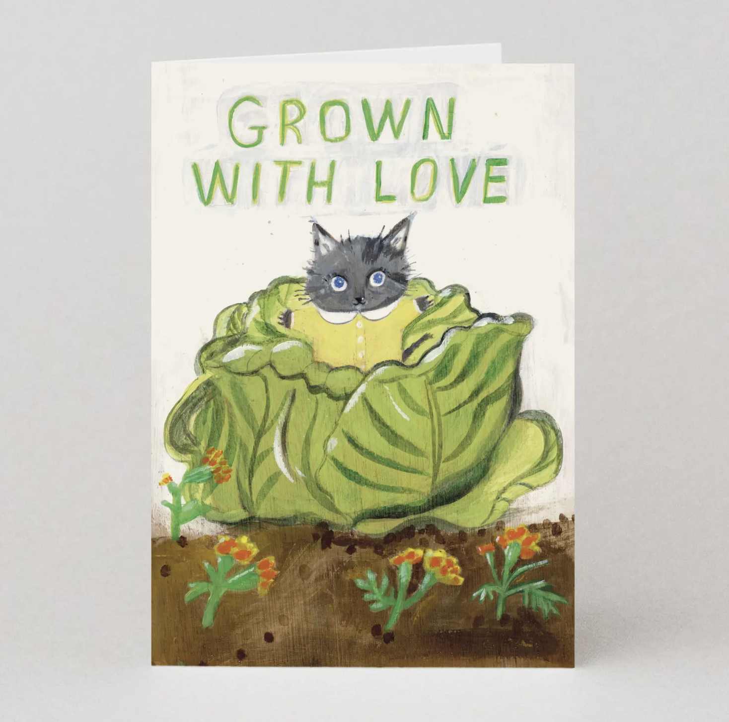 Cabbage New Baby Card - Greetings Card By Moggshop