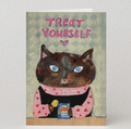 Treat Yourself Card | Cat Birthday Card | Greeting Card