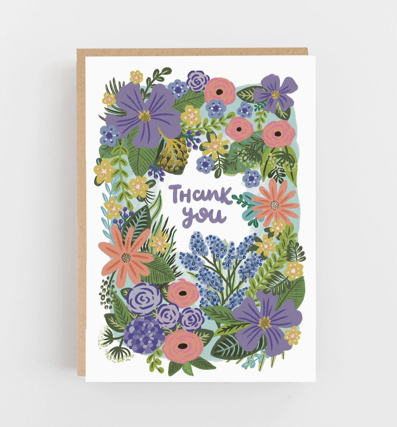 Thank You Card- Lilac Flowers