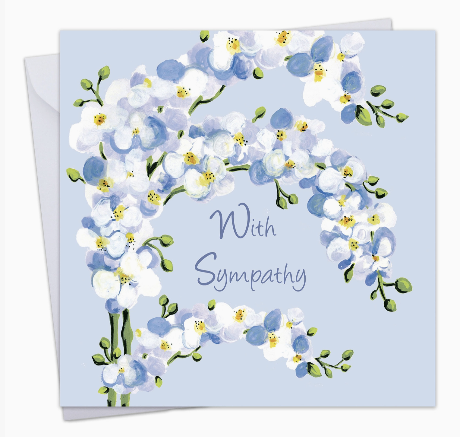 With Sympathy Card - Orchid
