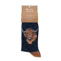 Wrendale 'Highland Heathers' Highland Cow Men's Socks (UK7-11)