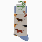 Dachshund Bamboo Socks - Dasch Stash-Cream/ S