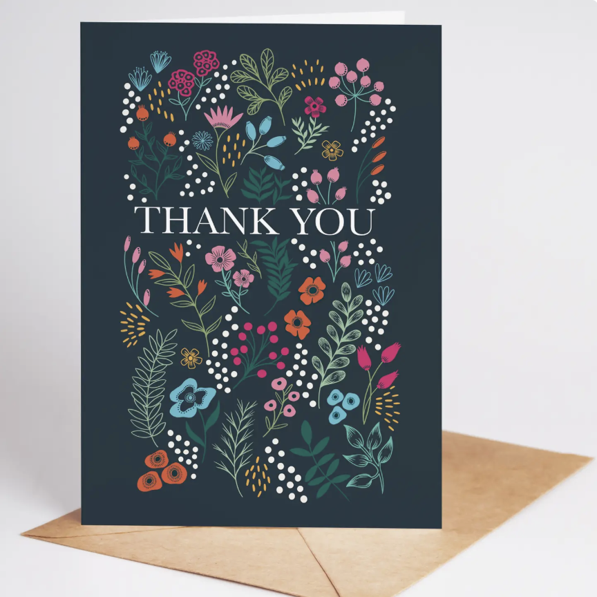 Thank You Card Floral Botanical Frame | GC120