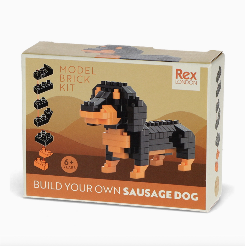 Build Your Own Dog Model Brick Kit - Sausage Dog