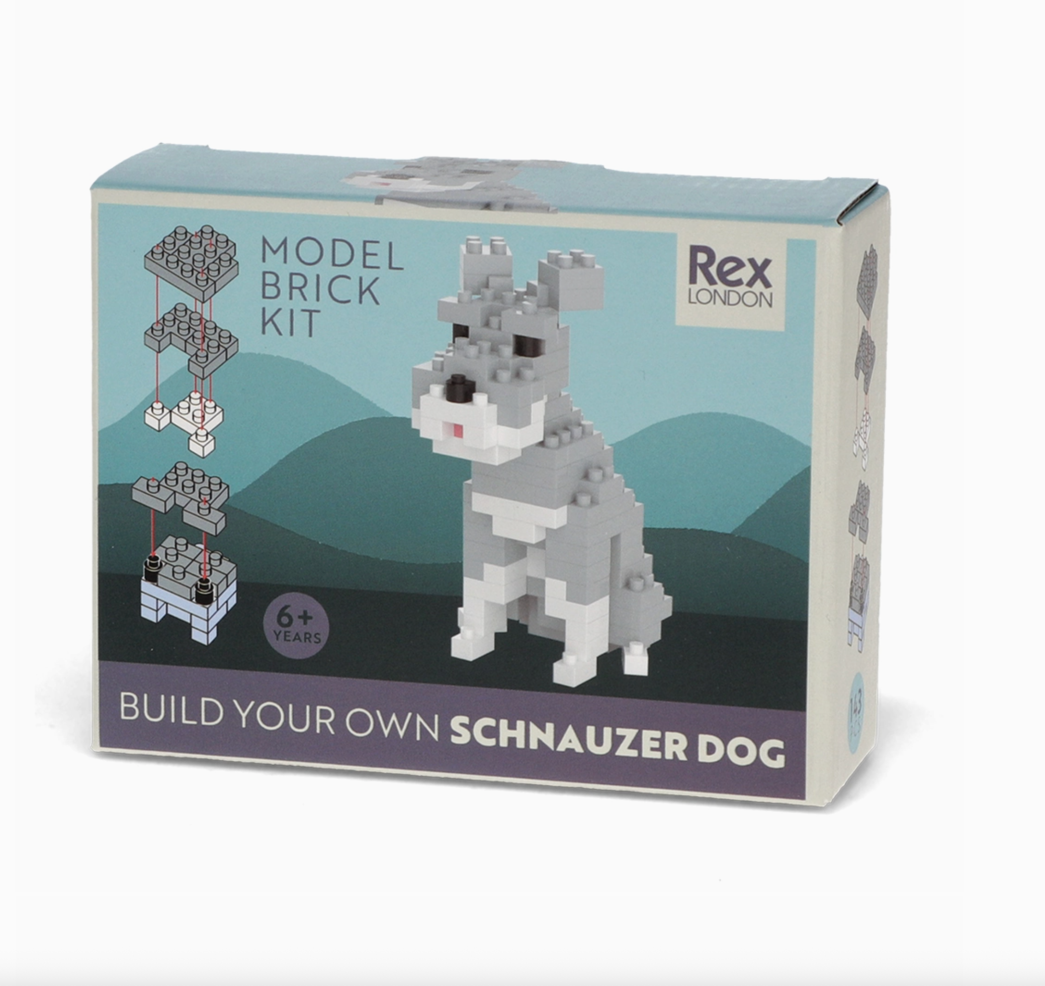 Build Your Own Dog Model Brick Kit - Schnauzer